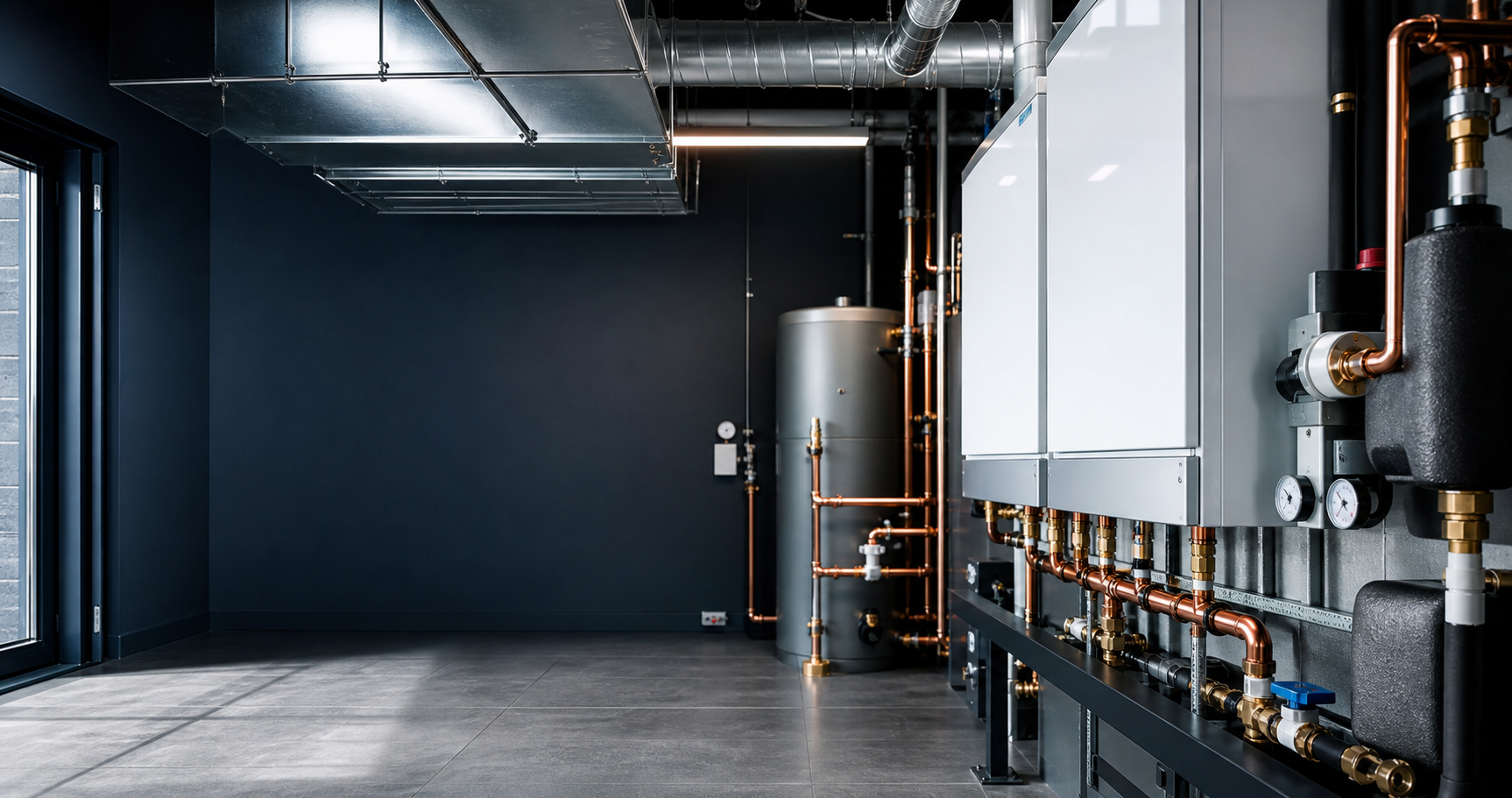 Clean HVAC and heating plant room equipment